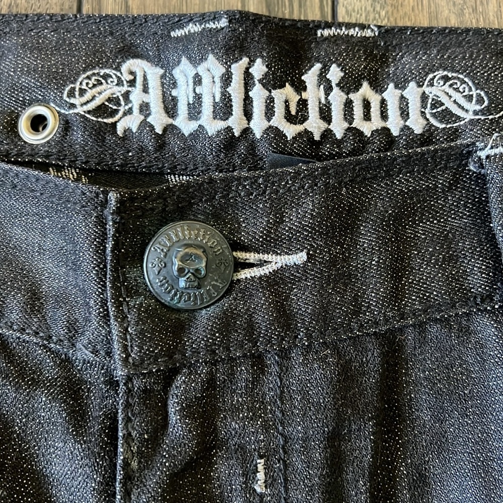 Vintage Affliction 100% cotton baggy jeans 40x34 - Picture 4 of 13
